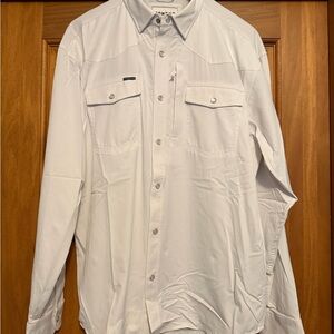 Poncho White Snap-Front Shirt